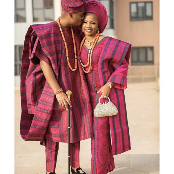 Yoruba Couple Attire~ Asooke inspiration